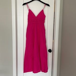 Zara hot pink maxi dress; size small